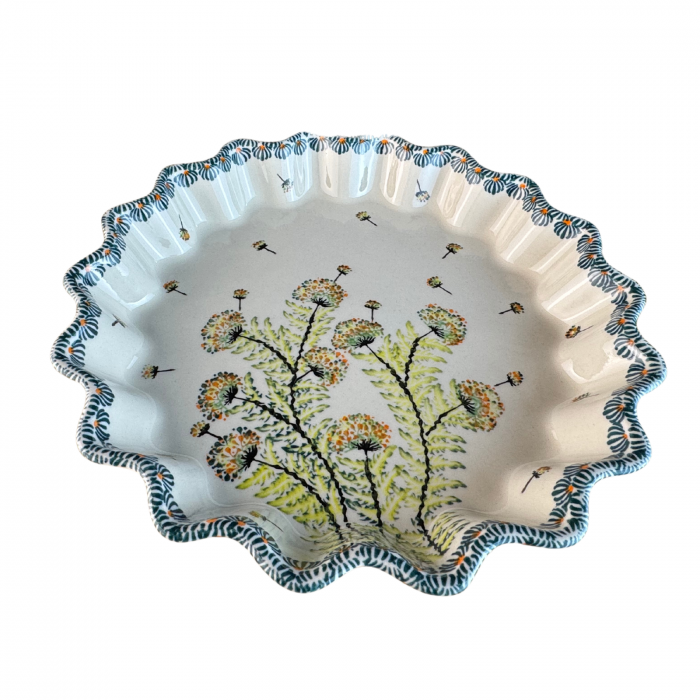 Tava cuptor rotunda Floral Field, ceramica smaltuita, pictata manual, diametru 26,4 cm, volum 0,7 L [3]