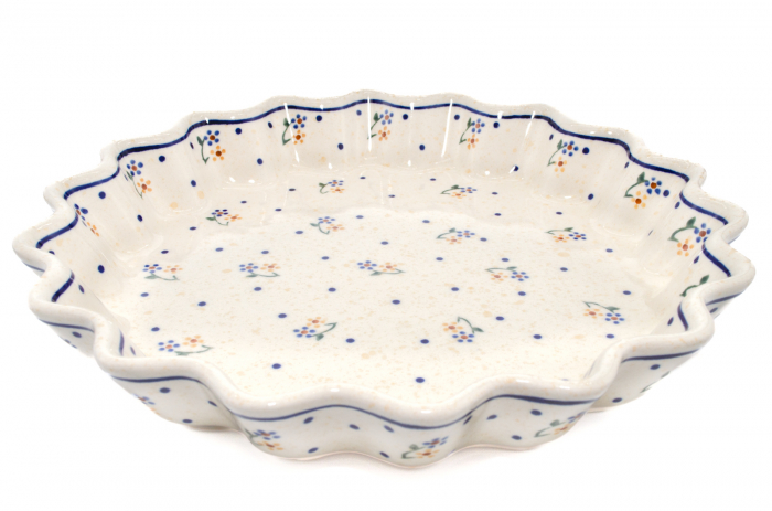 Tava cuptor rotunda Little Flowers, ceramica smaltuita, pictata manual, diametru 26,4 cm, volum 0,7 L [3]