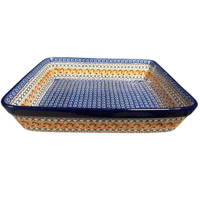 Tava dreptunghiulara Morning Sunrise, ceramica smaltuita, pictata manual, 27,0 X 32, 5 cm [4]