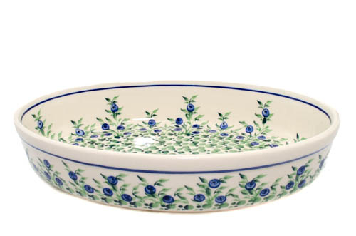 Tava ovala pentru copt Berries, ceramica smaltuita, pictata manual, 19,0 x 27,5 cm, volum 1,4 L [2]