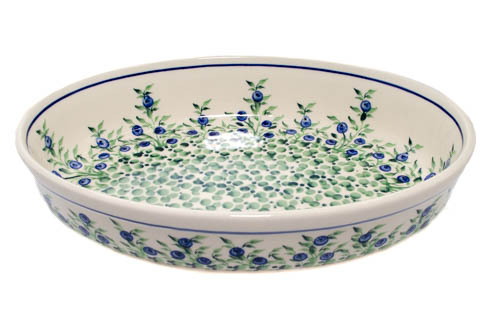 Tava ovala pentru copt Berries, ceramica smaltuita, pictata manual, 19,0 x 27,5 cm, volum 1,4 L [4]
