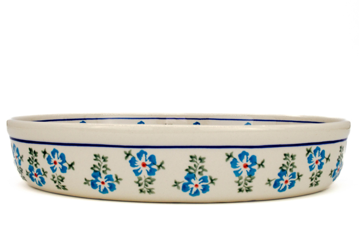 Tava ovala pentru copt Forget-me-nots, ceramica smaltuita, pictata manual, 19,0 x 27,5 cm, volum 1,4 L [5]