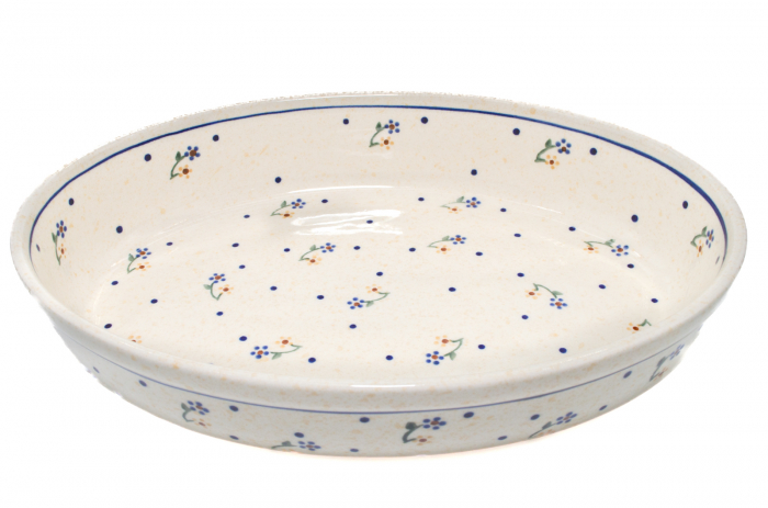 Tava ovala pentru copt Little Flowers, ceramica smaltuita, pictata manual, 19,0 x 27,5 cm, volum 1,4 L [4]
