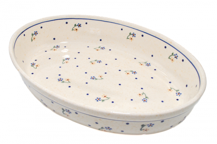 Tava ovala pentru copt Little Flowers, ceramica smaltuita, pictata manual, 19,0 x 27,5 cm, volum 1,4 L [2]