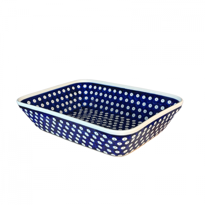 Tava pentru copt Blue Eyes, ceramica smaltuita, pictata manual, 24,7 x 30,6 cm, volum 2,7 L [2]