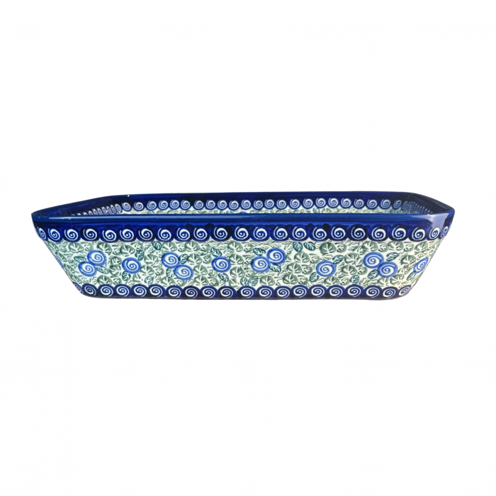 Tava pentru copt Blue Eyes, ceramica smaltuita, pictata manual, 24,7 x 30,6 cm, volum 2,7 L [10]