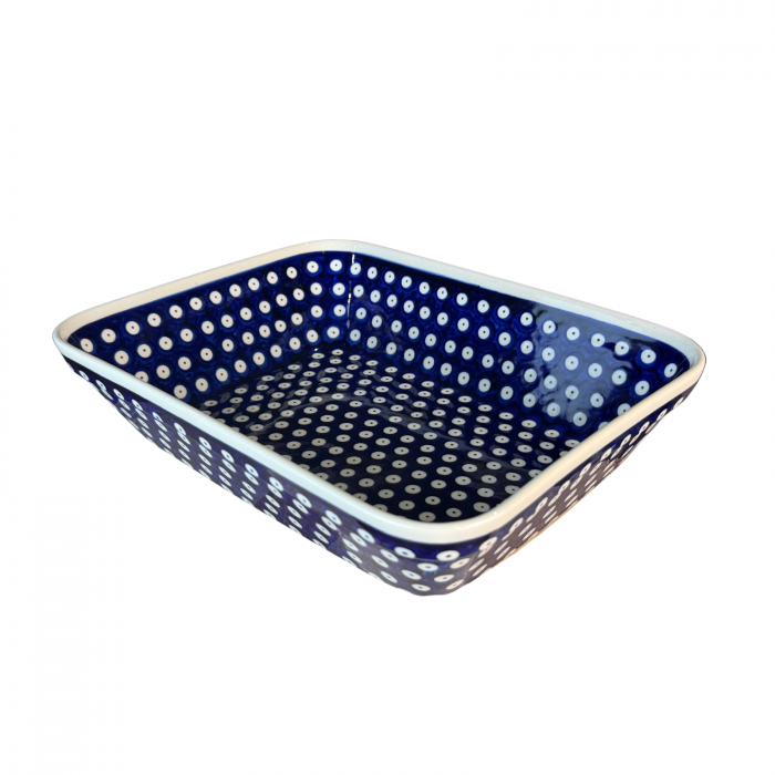 Tava pentru copt Blue Eyes, ceramica smaltuita, pictata manual, 24,7 x 30,6 cm, volum 2,7 L [6]