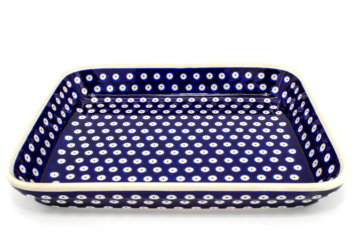 Tava pentru copt Blue Eyes, dreptunghiulara, ceramica smaltuita, pictata manual, 22,5 x 29,5 cm, volum 1,7 L [2]