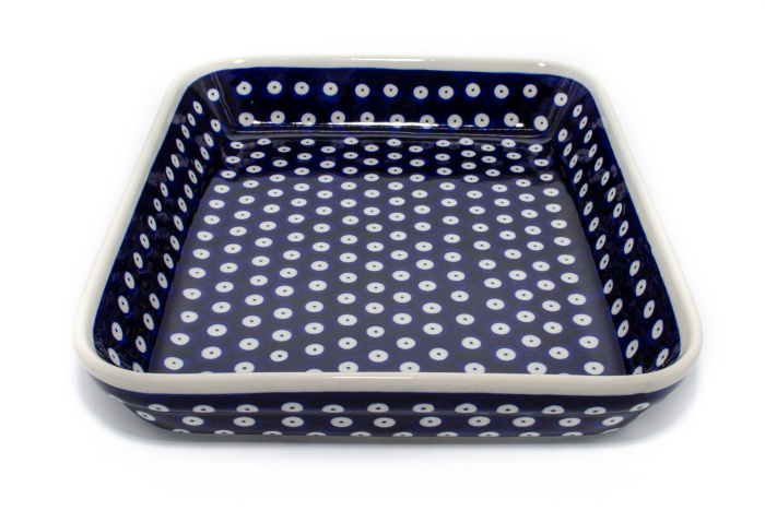 Tava pentru copt Blue Eyes, dreptunghiulara, ceramica smaltuita, pictata manual, 22,5 x 29,5 cm, volum 1,7 L [5]