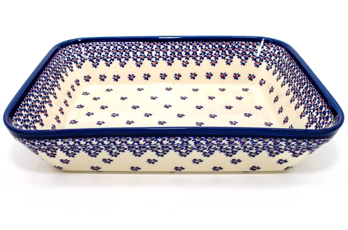 Tava pentru copt Blue Field, dreptunghiulara, ceramica smaltuita, pictata manual, 27,5 x 33,3 cm, volum 3,4 L [2]