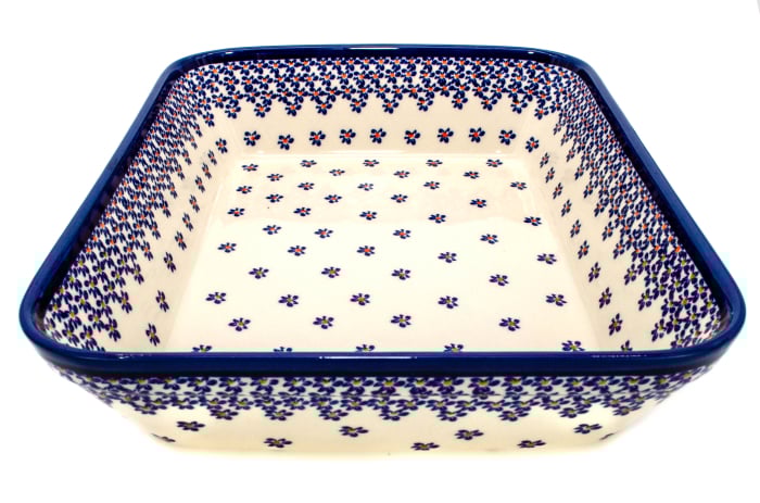 Tava pentru copt Blue Field, dreptunghiulara, ceramica smaltuita, pictata manual, 27,5 x 33,3 cm, volum 3,4 L [3]