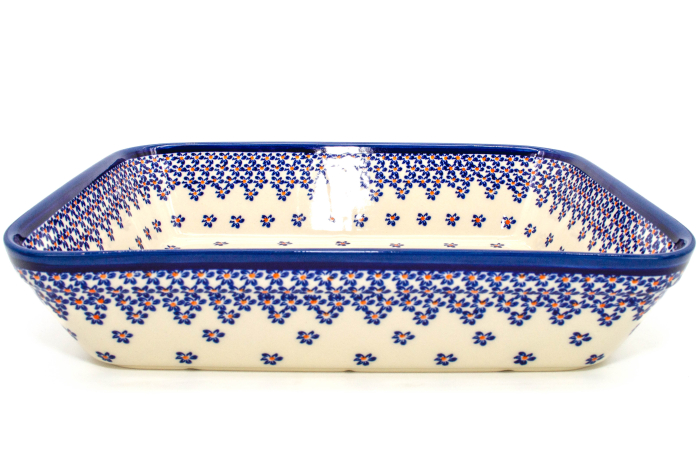 Tava pentru copt Blue Field, dreptunghiulara, ceramica smaltuita, pictata manual, 27,5 x 33,3 cm, volum 3,4 L [5]