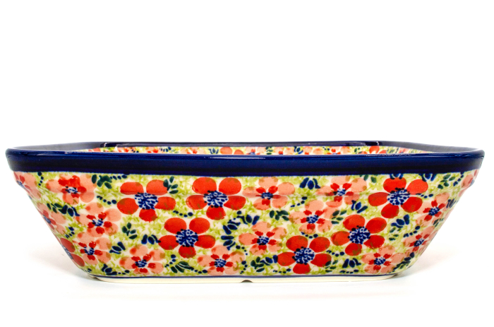 Tava pentru copt Fire Poppies, dreptunghiulara, ceramica smaltuita, pictata manual, 21,8 x 25,7 cm, volum 2,0 L [4]