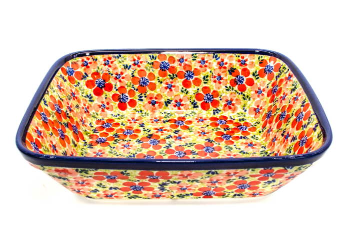 Tava pentru copt Fire Poppies, dreptunghiulara, ceramica smaltuita, pictata manual, 21,8 x 25,7 cm, volum 2,0 L [3]