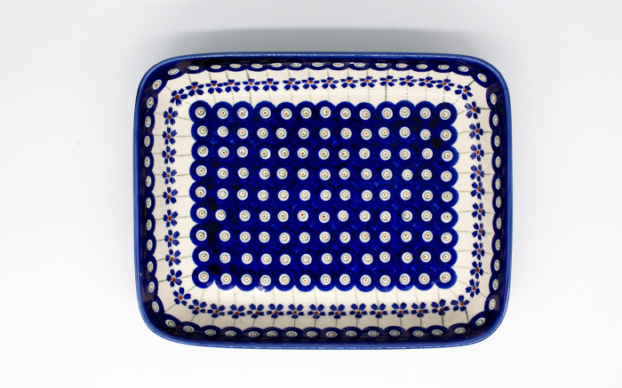 Tava pentru copt Floral Peacock, ceramica smaltuita, pictata manual, 19,5 x 25,5 cm, volum 1,2 L [5]