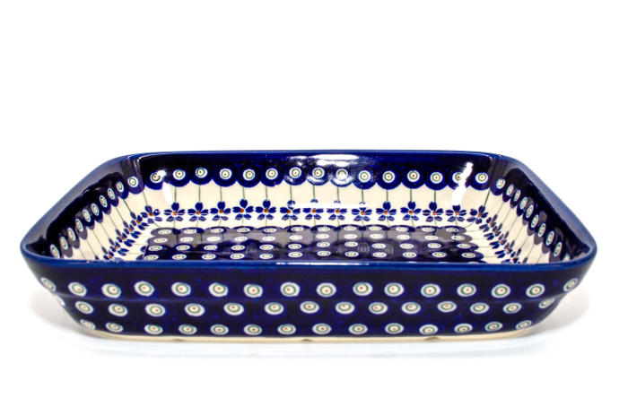 Tava pentru copt Floral Peacock, dreptunghiulara,  ceramica smaltuita, pictata manual, 19,5 x 25,5 cm, volum 1,2 L [3]