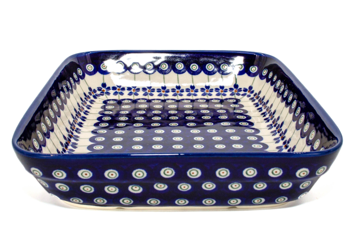 Tava pentru copt Floral Peacock, dreptunghiulara,  ceramica smaltuita, pictata manual, 19,5 x 25,5 cm, volum 1,2 L [7]