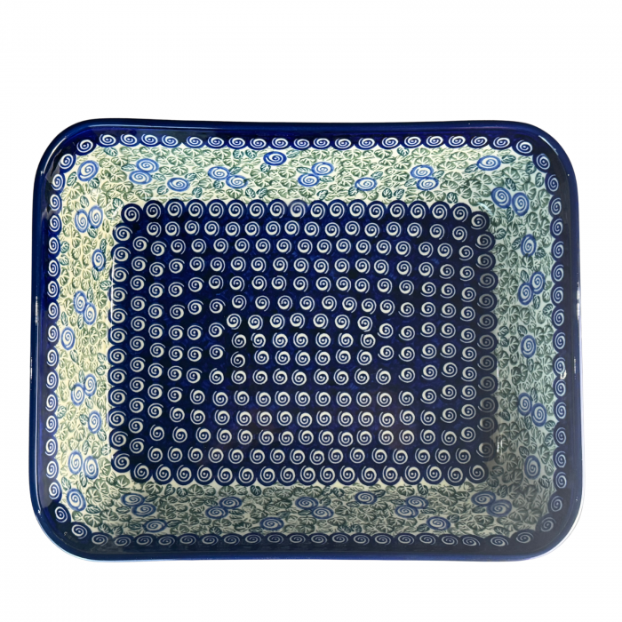 Tava pentru copt Garden Spirals, dreptunghiulara, ceramica smaltuita, pictata manual, 27,5 x 33,3 cm, volum 3,4 L [7]