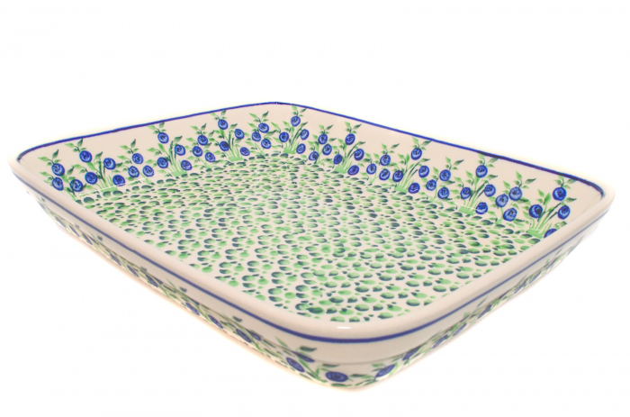 Tava pentru copt Berries, ceramica smaltuita, pictata manual, 22,5 x 29,5 cm, volum 1,7 L [2]