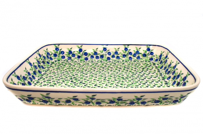Tava pentru copt Berries, ceramica smaltuita, pictata manual, 22,5 x 29,5 cm, volum 1,7 L [3]