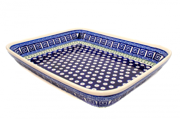 Tava pentru copt Infinity, ceramica smaltuita, pictata manual, 22,5 x 29,5 cm, volum 1,7 L [2]
