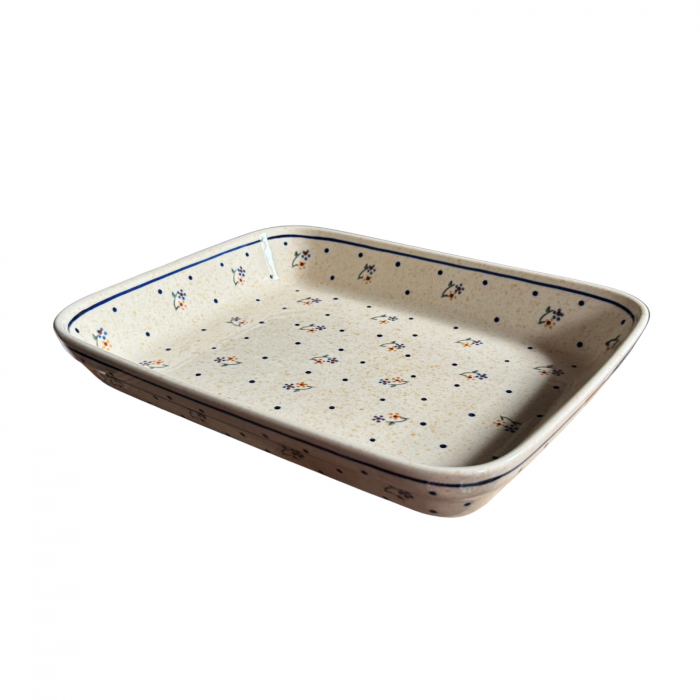 Tava pentru copt Little Flowers, ceramica smaltuita, pictata manual, 22,5 x 29,5 cm, volum 1,7 L [3]