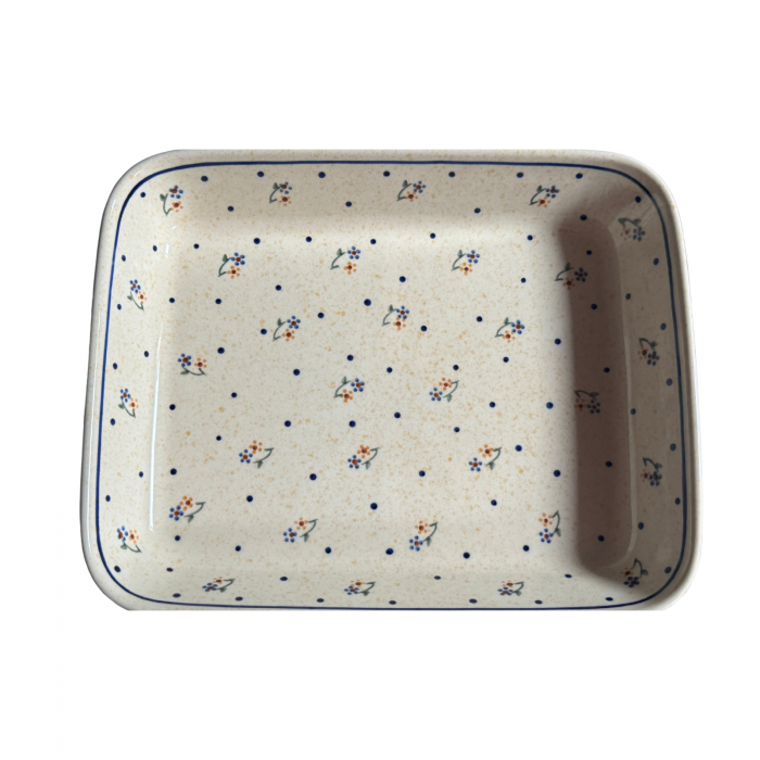 Tava pentru copt Little Flowers, ceramica smaltuita, pictata manual, 22,5 x 29,5 cm, volum 1,7 L [5]