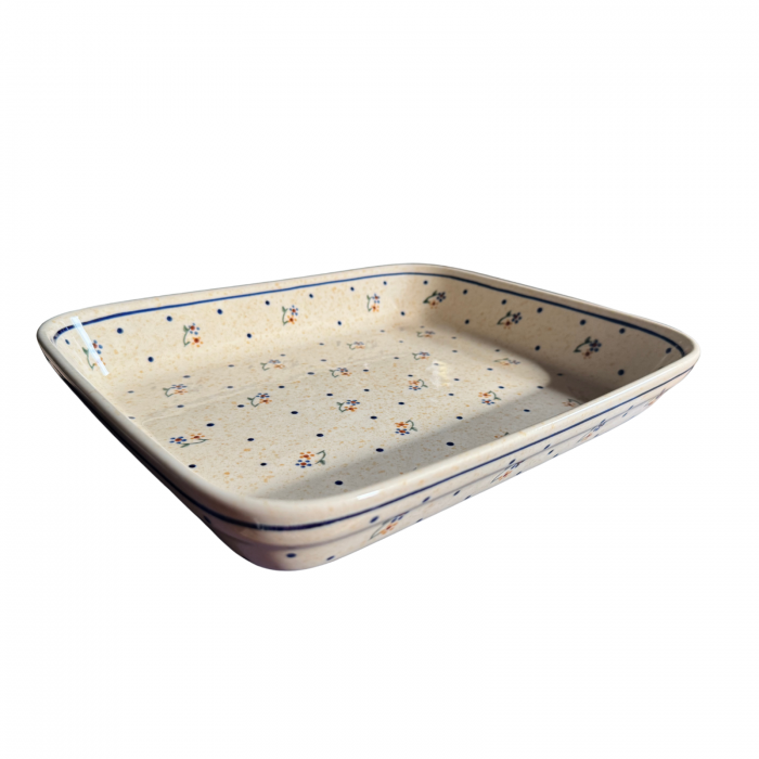 Tava pentru copt Little Flowers, ceramica smaltuita, pictata manual, 22,5 x 29,5 cm, volum 1,7 L [8]