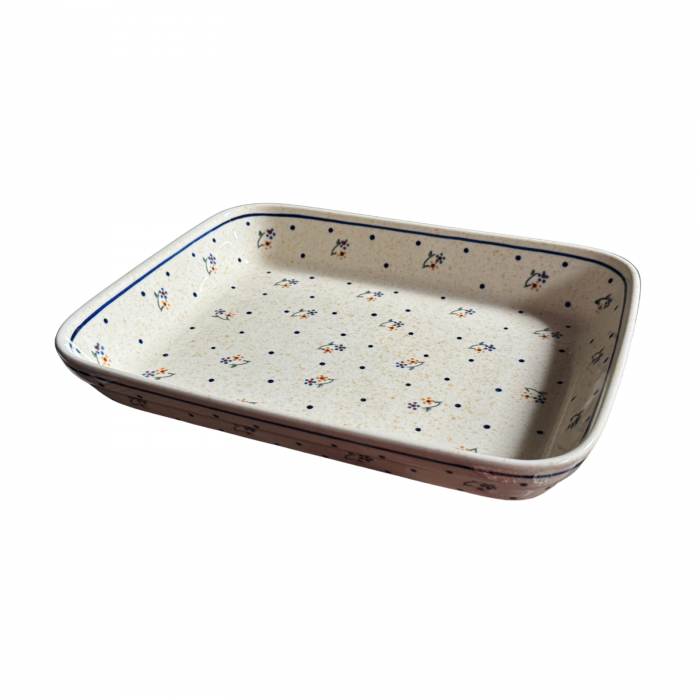 Tava pentru copt Little Flowers, ceramica smaltuita, pictata manual, 22,5 x 29,5 cm, volum 1,7 L [2]