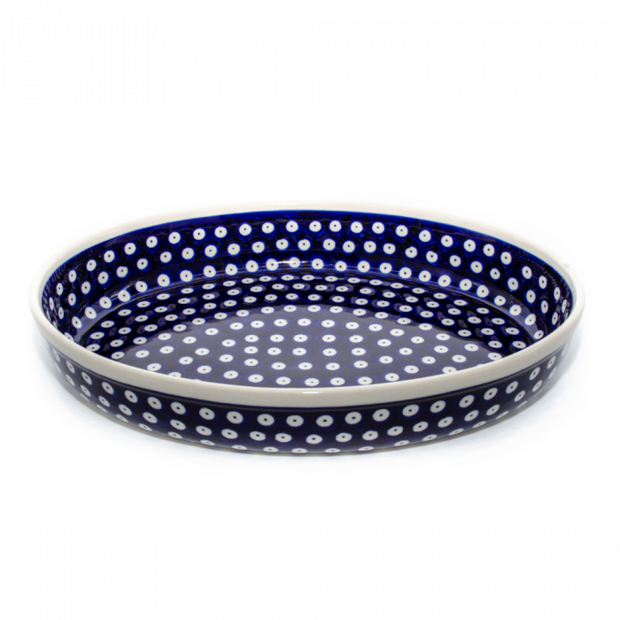 Tava pentru copt ovala Blue Eyes, ceramica smaltuita, pictata manual, 22,0 x 31,0 cm, volum 1,6 L [2]