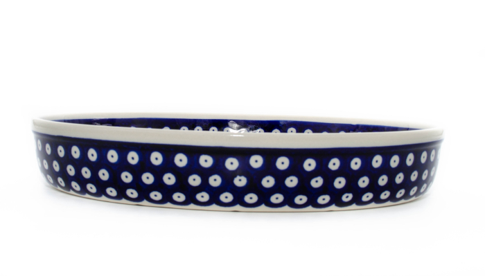 Tava pentru copt ovala Blue Eyes, ceramica smaltuita, pictata manual, 22,0 x 31,0 cm, volum 1,6 L [4]
