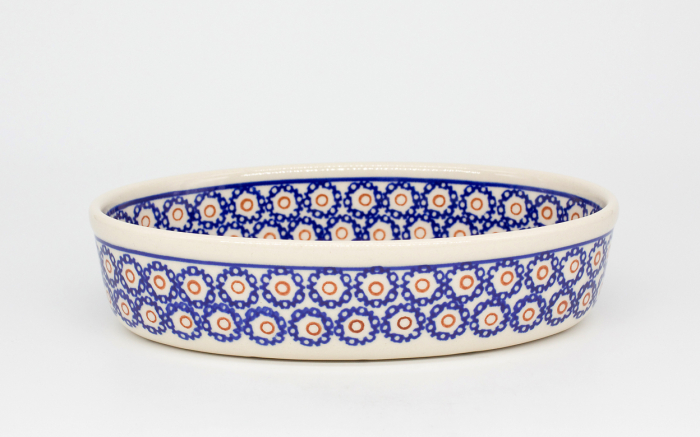 Tava pentru copt ovala Florence, ceramica smaltuita, pictata manual, 14,2 x 20,2 cm, volum 500 ml [2]