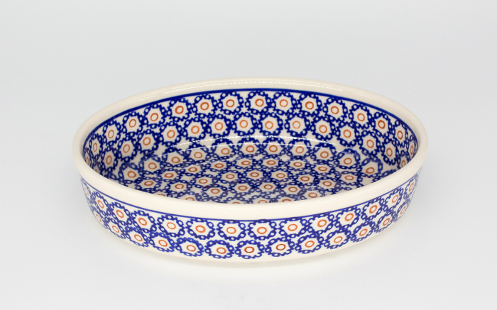 Tava pentru copt ovala Florence, ceramica smaltuita, pictata manual, 14,2 x 20,2 cm, volum 500 ml [3]