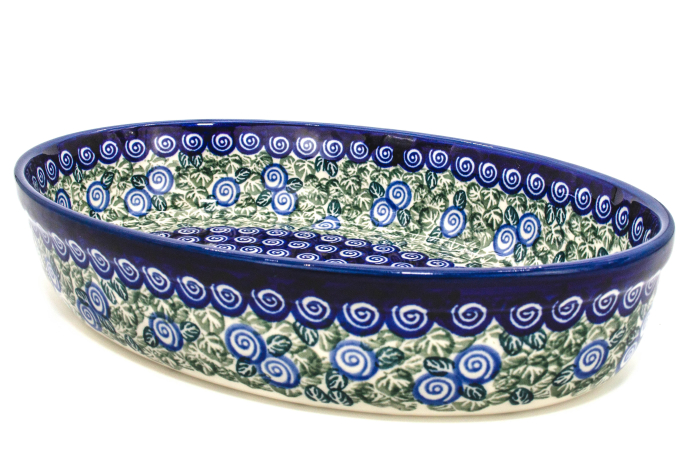 Tava pentru copt ovala Garden Spirals, ceramica smaltuita, pictata manual, 19,0 x 27,5 cm, volum 1,4 L [3]