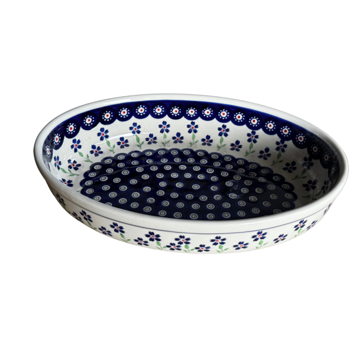 Tava pentru copt ovala, Hope, ceramica smaltuita, pictata manual, 19,0 x 27,5 cm, volum 1,4 L [3]