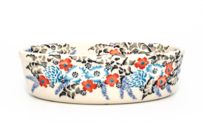 Tava pentru copt ovala, pentru monoportii, ceramica smaltuita, pictata manual, 11,5 x 16,4 cm, volum 300 ml [2]