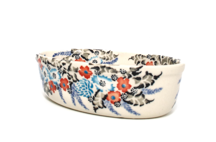 Tava pentru copt ovala, pentru monoportii, ceramica smaltuita, pictata manual, 11,5 x 16,4 cm, volum 300 ml [5]