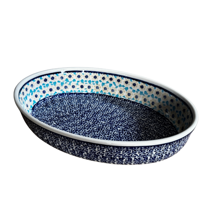 Tava pentru copt ovala, Riverdance ceramica smaltuita, pictata manual, 19,0 x 27,5 cm, volum 1,4 L [4]