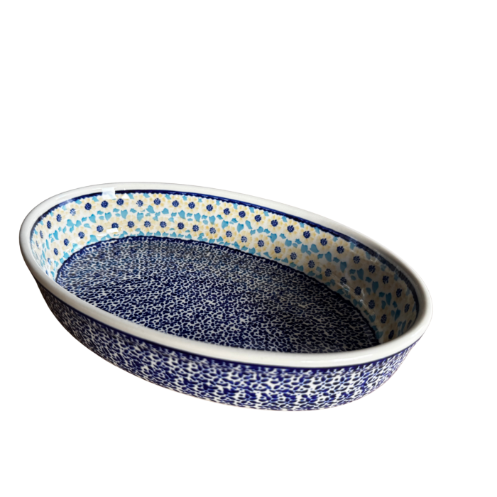 Tava pentru copt ovala, Riverdance ceramica smaltuita, pictata manual, 19,0 x 27,5 cm, volum 1,4 L [7]