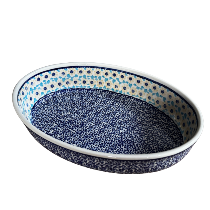 Tava pentru copt ovala, Riverdance ceramica smaltuita, pictata manual, 19,0 x 27,5 cm, volum 1,4 L [5]