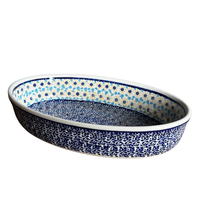 Tava pentru copt ovala, Riverdance ceramica smaltuita, pictata manual, 19,0 x 27,5 cm, volum 1,4 L [9]