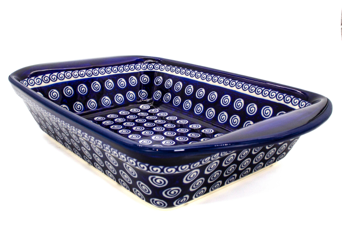 Tava pentru copt Polka Dots, dreptunghiulara, ceramica smaltuita, pictata manual, 23,3 x 35,5 cm, volum 2,0 L [4]