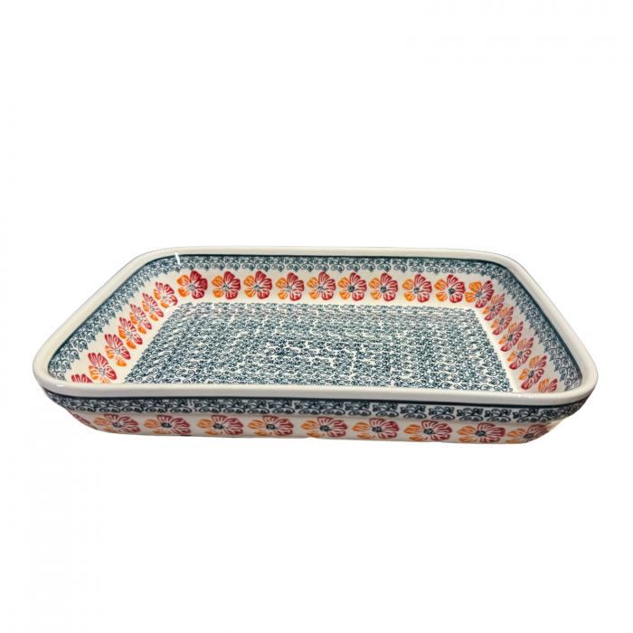Tava pentru copt Poppy Rain, ceramica smaltuita, pictata manual, 22,5 x 29,5 cm, volum 1,7 L [4]