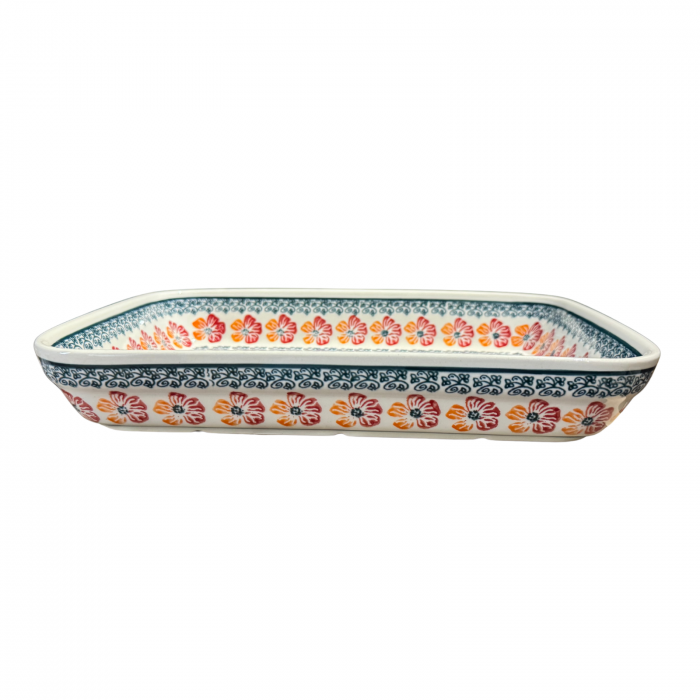 Tava pentru copt Poppy Rain, ceramica smaltuita, pictata manual, 22,5 x 29,5 cm, volum 1,7 L [2]