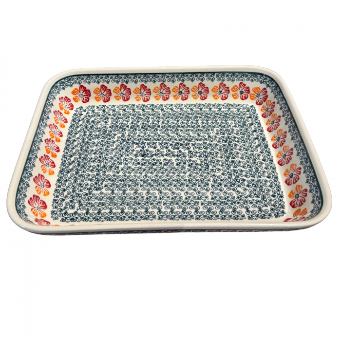 Tava pentru copt Poppy Rain, ceramica smaltuita, pictata manual, 22,5 x 29,5 cm, volum 1,7 L [3]