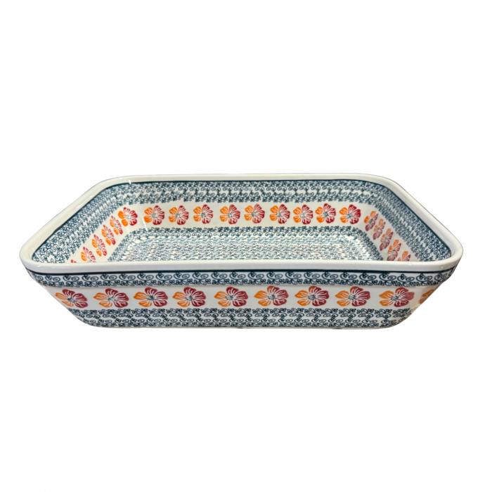 Tava pentru copt Poppy Rain, dreptunghiulara, ceramica smaltuita, pictata manual, 27,5 x 33,3 cm, volum 3,4 L [7]