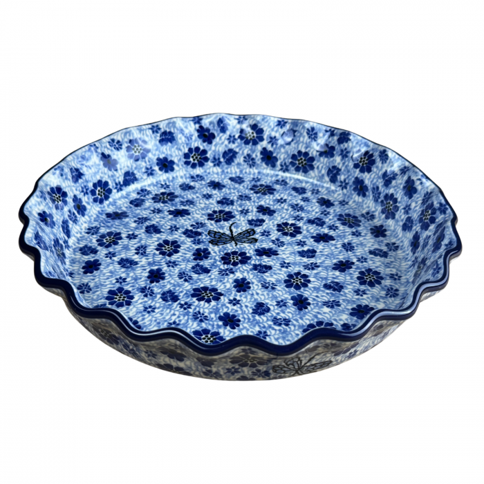 Tava tarta Butterfly Dance, ceramica smaltuita, pictata manual, diametru 25,5 cm [9]