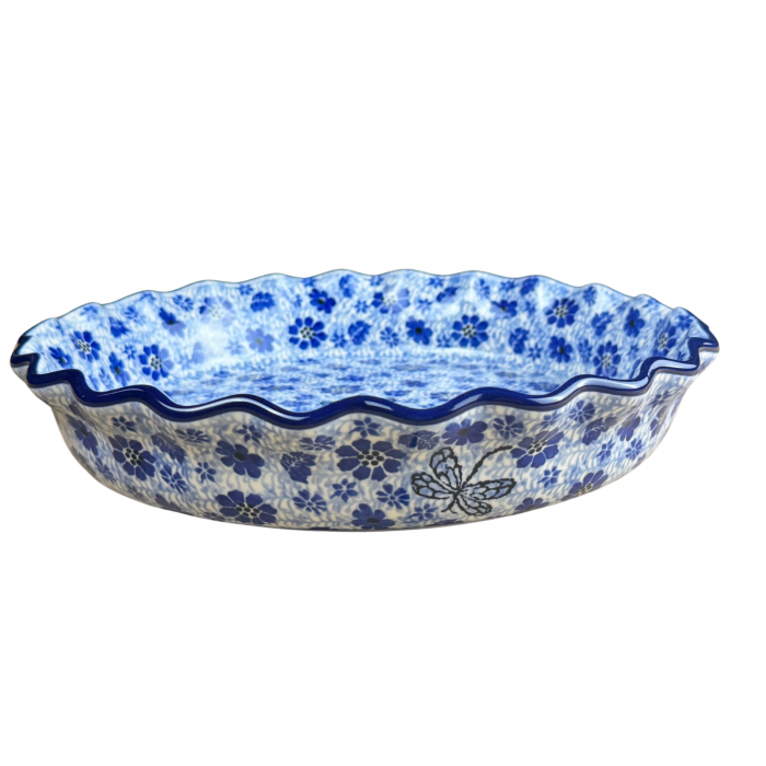 Tava tarta Butterfly Dance, ceramica smaltuita, pictata manual, diametru 25,5 cm [10]