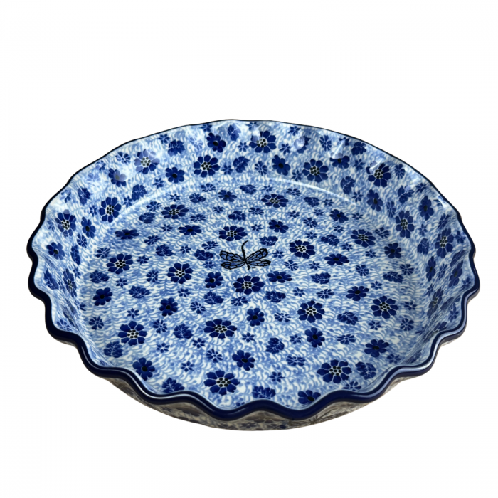 Tava tarta Butterfly Dance, ceramica smaltuita, pictata manual, diametru 25,5 cm [5]