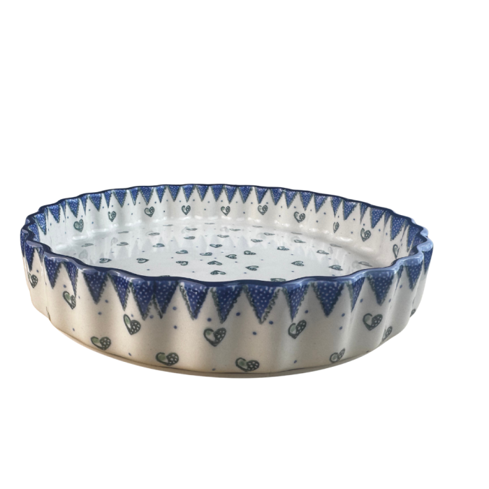 Tava tarta Wild Hearts, ceramica smaltuita, pictata manual, 24 cm [3]